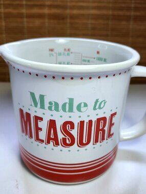 Jamie Oliver Made to Measure 2 Pint Ceramic Measuring Cup Large Kitchen Tool